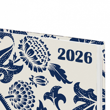 Ежедневник датированный 2026 145х215 мм, А5, STAFF, ламинированная обложка, "Blue fresco", 117324