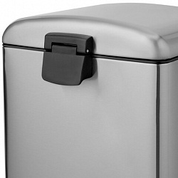 Ведро мусорное с педалью 12 л, крышка с доводчиком, стальное, БЕЗ ОТПЕЧАТКОВ, LAIMA ULTRA, 701568