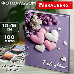 Фотоальбом BRAUBERG "Still love" на 100 фото 10х15 см, твердая обложка, 391440
