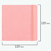 Скетчбук, слоновая кость 140 г/м2 120х120 мм, 80 л., КОЖЗАМ, резинка, BRAUBERG ART CLASSIC, пастель розовый, 116876