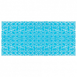 Коврик для ванны противоскользящий 88х40 см, "Пузыри", прозрачно-голубой, ПВХ, присоски, PRIMILA (ПРИМИЛА), 700365