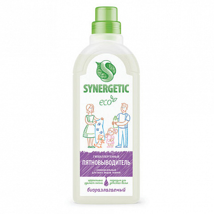 Средство для удаления пятен 1 л SYNERGETIC, универсальное, гипоаллергенное, ЭКО, 121100