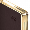 Ежедневник датированный 2027, А5, 148х218 мм, GALANT "Infinity Gold", под кожу, темно-коричневый, 118064