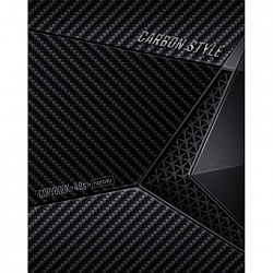 Тетрадь А5, 48 л., HATBER, скоба, клетка, выборочный лак, "CarbonStylee" (микс в спайке), 068127, 48Т5вмВ1