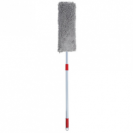 Швабра КОМПЛЕКТ черенок 75-130 см + флаундер 40 см + МОП микрофибра СИНЕЛЬ (ТИП К), PERKLIN (ПЕРКЛИН), 700981