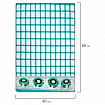 Салфетка из МИКРОФИБРЫ универсальная, 40х60 см, бирюзовая клетка, орнамент, 240 г/м2, BOOMHOUSE (БУМХАУС), 700879