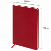 Блокнот БОЛЬШОЙ ФОРМАТ (200х252 мм) В5, BRAUBERG "Income", кожзам, 128 л., клетка, красный, 125205