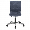 Кресло BRABIX "Stream MG-314", без подлокотников, пятилучие серебристое, ткань, темно-синее, 532397, MG-314_532397