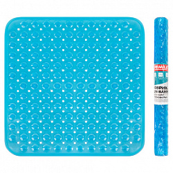 Коврик для ванны/душевой противоскользящий 54х54 см, "Полусферы", прозрачный, ПВХ, PRIMILA (ПРИМИЛА), 700369