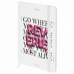 Блокнот с резинкой в клетку 96 л., А5 145х203 мм, твердая обложка, BRAUBERG, "Pink mood", 116323