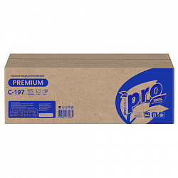 Полотенца бумажные 200 шт., PROtissue (H3) PREMIUM, 2-слойные, белые, КОМПЛЕКТ 20 пачек, 22х21 см, V-сложение, С197