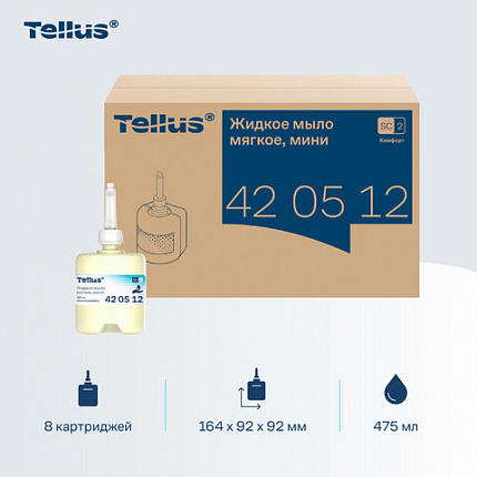 Картридж с жидким мылом одноразовый TORK (Система S2) Advanced, 0,475 л, мягкое, 420512