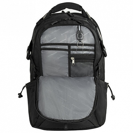 Рюкзак GERMANIUM "S-02" универсальный, с отделением для ноутбука, усиленная ручка, черный, 47х31х16 см, 226948