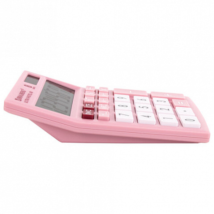 Калькулятор настольный BRAUBERG ULTRA PASTEL-08-PK, КОМПАКТНЫЙ (154x115 мм), 8 разрядов, двойное питание, РОЗОВЫЙ, 250514