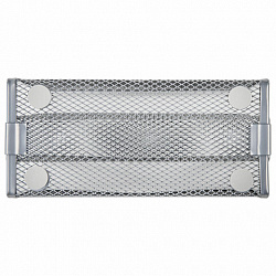 Подставка для сортировки писем и бумаг 3-х секционная BRAUBERG "Germanium", 122х173х83 мм, серебро, 237970