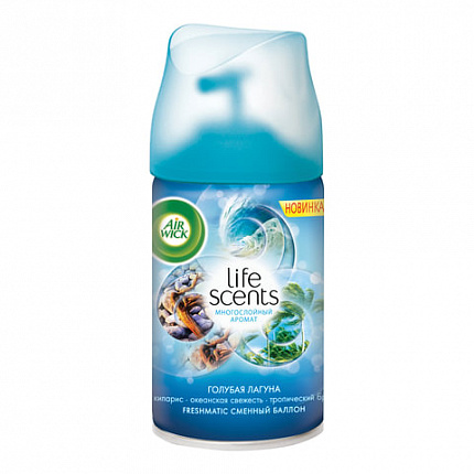 Сменный баллон 250 мл, AIRWICK LifeScents "Океанский бриз", для автоматических освежителей, универсальный