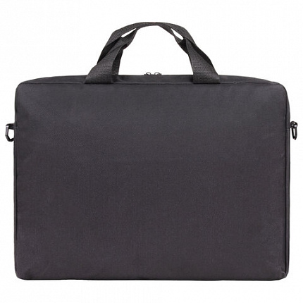 Сумка портфель BRAUBERG PRACTICAL с отделением для ноутбука 15,6", Blue line, черная, 29х40х7 см, 272603