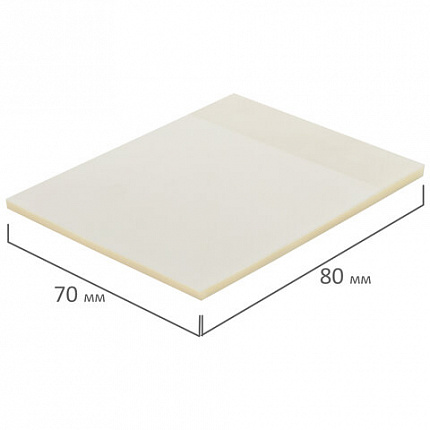 Блок самоклеящийся прозрачный (стикеры) BRAUBERG TRANSPARENT 90х70 мм, 50 листов, 115206