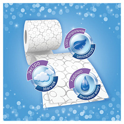 Бумага туалетная бытовая, спайка 4 шт., 2-слойная (4х20,4 м), FAMILIA PLUS, белая, 5080758