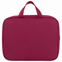 Папка на молнии с ручками STAFF EVERYDAY А4, 1 отделение, полиэстер, 80 мм, бордовая, 272187