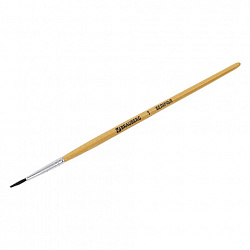 Кисть BRAUBERG, белка, круглая, № 1, 200178