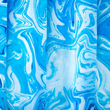 Шторка для ванной ПОЛИЭСТЕР, 180х200 см, кольца в комплекте, ГОЛУБЫЕ ВОЛНЫ, PRIMILA (ПРИМИЛА), 700083