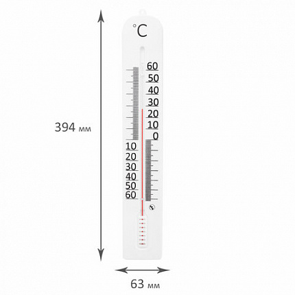 Термометр уличный, фасадный, малый, диапазон измерения: от -60 до +60°C, ПТЗ, ТБ-45м, ТБ-45М