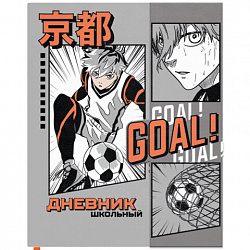 Дневник 1-11 класс 48 л., кожзам (твердая), магнитный клапан, ЮНЛАНДИЯ, "Goal", 106929