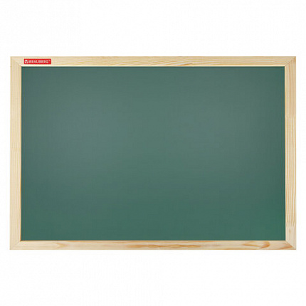 Доска для мела магнитная 30х45 см, зеленая, деревянная рамка, BRAUBERG "Wood", 238797