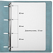 Тетрадь на кольцах БОЛЬШАЯ А4 (240х310 мм), 120 листов, под кожу, клетка, BRAUBERG "Joy", бирюзовый/серо-голубой, 404507