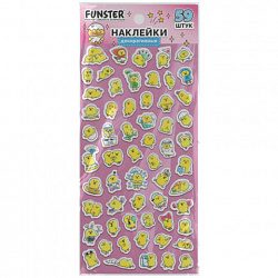 Наклейки декоративные "Настроение", 17,5х9 см, ассорти 4 вида, FUNSTER (ФАНСТЕР), 666098