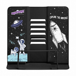 Подставка для книг и учебников большая ЮНЛАНДИЯ "Space", регулируемый наклон, металлическая, 237577