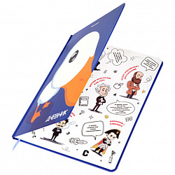 Дневник 1-11 класс 48 л., твердый, BRAUBERG, матовая ламинация, резинка, закладка-ляссе, с подсказом, "Гусь", 107237