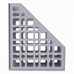 Лоток вертикальный для бумаг BRAUBERG "MAXI Plus", 240 мм, 3 отделения, сетчатый, сборный, серый, 237014