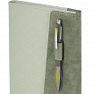 Ежедневник недатированный А5 145х215 мм, BRAUBERG "Stitch", под кожу, магнит, 160 л., оливковый, 116588