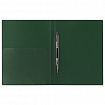 Папка с металлическим скоросшивателем и внутренним карманом BRAUBERG "Диагональ", темно-зеленая, до 100 листов, 0,6 мм, 221354