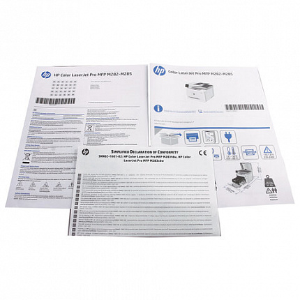 МФУ лазерное ЦВЕТНОЕ HP Color LaserJet Pro M283fdn "4 в 1", 21 стр./мин, 40000 стр./месяц, ДУПЛЕКС, сетевая карта, 7KW74A