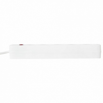 Сетевой фильтр SONNEN SPW-505, 5 розеток с заземлением, выключатель, 10 А, 5 м, белый, 513655