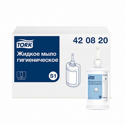 Картридж с жидким мылом одноразовый Tellus/TORK (Система S1) Advanced, 1 л, гигиенический эффект, 420820, 420820,420821