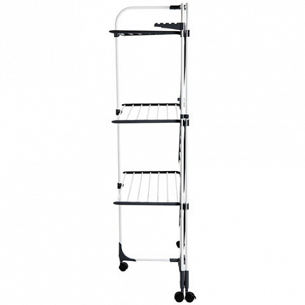 Сушилка напольная для белья раскладная, 3 уровня, 30 метров, на колесах, LAIMA HOME HIGH-RISE, 700472