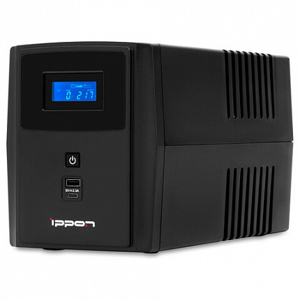 Источник бесперебойного питания IPPON Smart Power Pro II 2200, 2200 ВА (1200 Вт), LCD, 6 x IEC C13, 1005590