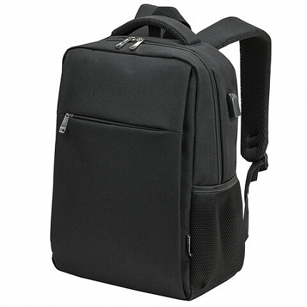 Рюкзак BRAUBERG FUNCTIONAL с отделением для ноутбука, USB-порт, багажная лента, "Firm", 43x30x15 см, 272576
