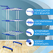 Сушилка напольная для белья раскладная МНОГОФУНКЦИОНАЛЬНАЯ, 3 уровня, на колесах, LAIMA HOME, 607807