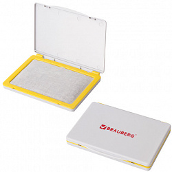 Штемпельная подушка BRAUBERG, 120х90 мм (рабочая поверхность 105х65 мм), неокрашенная, 236870