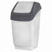 Ведро мусорное с КРЫШКОЙ (качающейся) 25 литров,"ХАПС", 55х30х28 см, серое, IDEA, М 2472