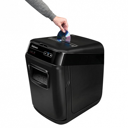 Уничтожитель (шредер) FELLOWES AUTOMAX 200C, 4 уровень секретности, фрагменты 4х38 мм, 200 листов, корзина 32 литра, FS-465, FS-46536