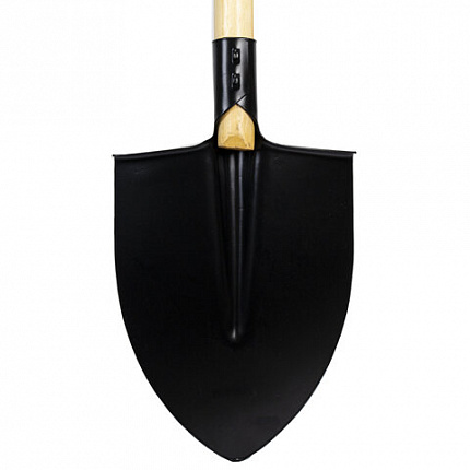 Лопата штыковая стальная 22х29 см, ОБЩАЯ ДЛИНА 115 см, деревянный черенок, V-ручка, RABBITEX (РАББИТЕКС) "STANDARD", 700478