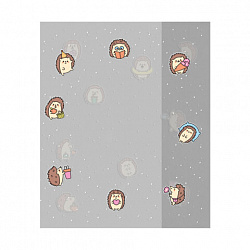 Обложки "HEDGEHOGS" для тетрадей и дневников, КОМПЛЕКТ 10 шт., ПЛОТНЫЕ, 210х350 мм, 110 мкм, FUNSTER (ФАНСТЕР), 274088