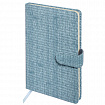Еженедельник датированный 2026 А5 145х215 мм, BRAUBERG "Augustus", под кожу, голубой, 117165