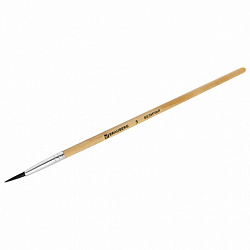 Кисть BRAUBERG, белка, круглая, №3, 200180